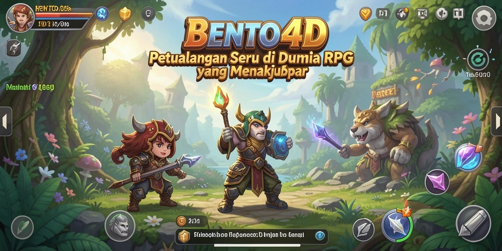 Tampilan gameplay BENTO4D yang memukau dalam dunia RPG.