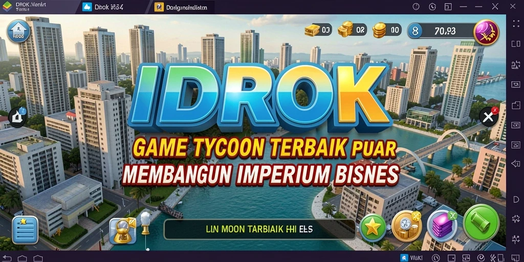 Tampilan gameplay menarik di IDROK yang memperlihatkan strategi bisnis.