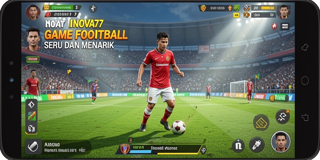 Tampilan menarik dari gameplay Football di INOVA77.