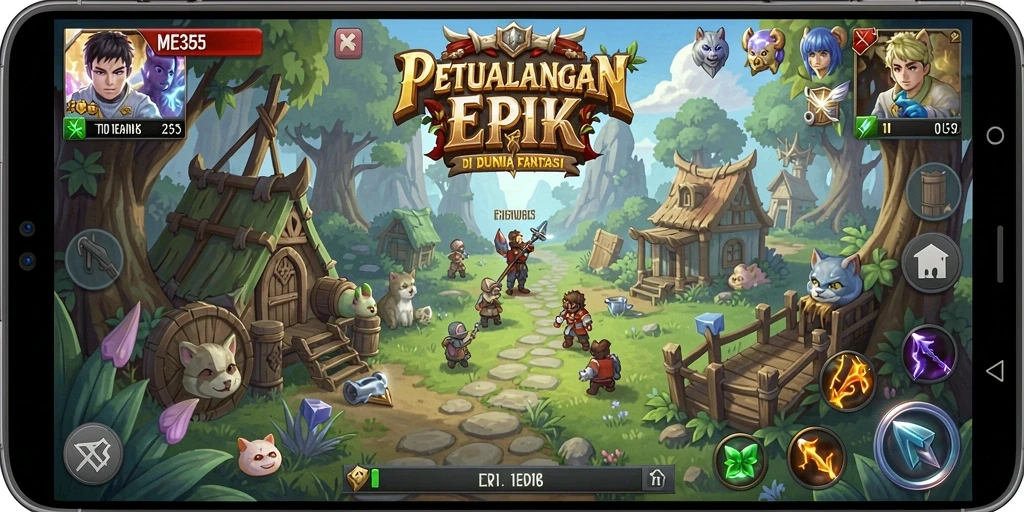 Tampilan luar biasa dari gameplay ME355 yang penuh aksi RPG.