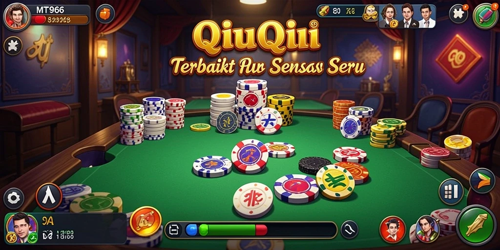 Screenshot utama MT966 menunjukkan aksi mendebarkan dalam permainan QiuQiu.