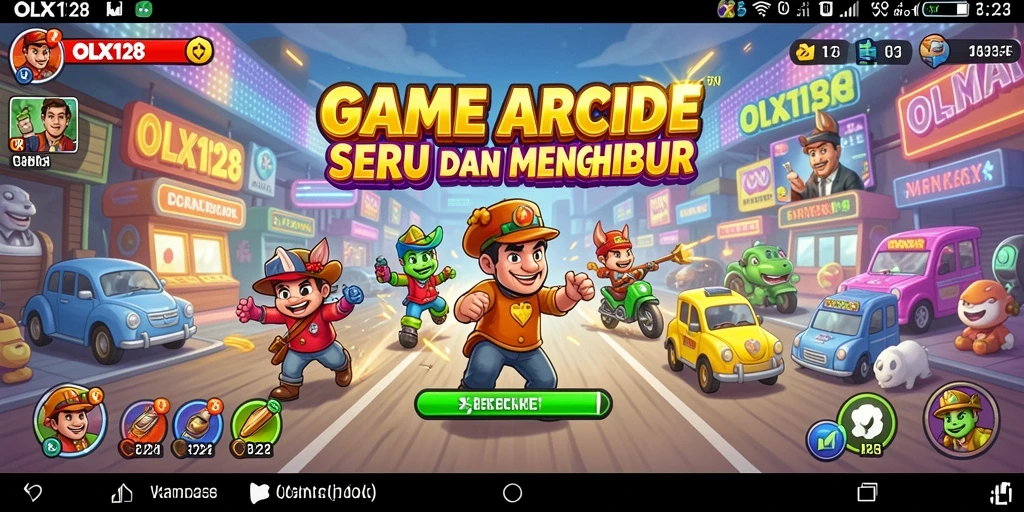 Screenshot OLX128 menampilkan aksi seru gameplay Arcade.