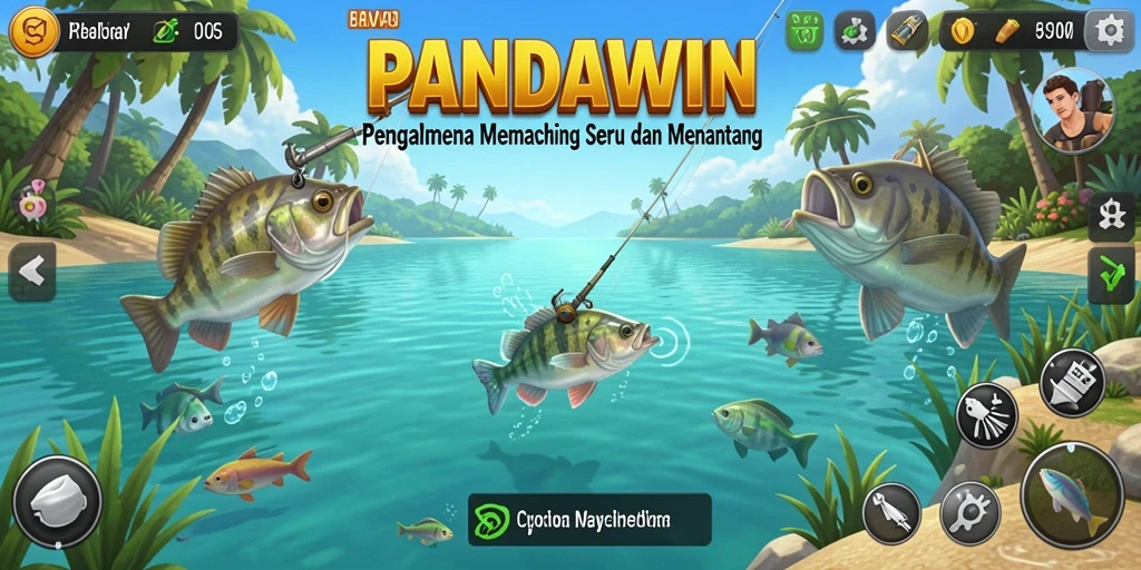 Tangkapan ikan yang luar biasa dalam gameplay PANDAWIN.