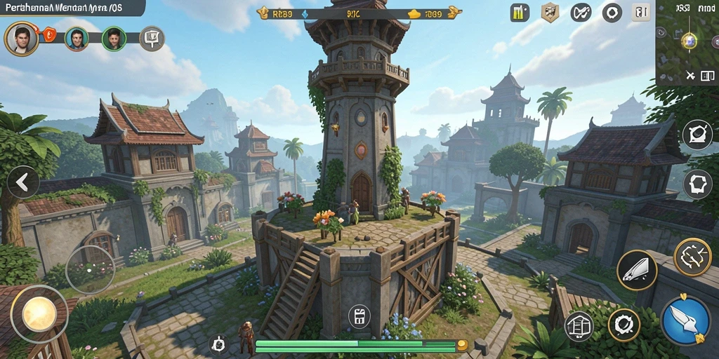 Tangkapan layar gameplay intens dari RR89 Tower Defense.